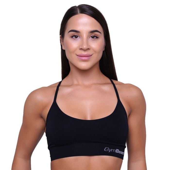 Reggiseno Sportivo String Black - GymBeam S