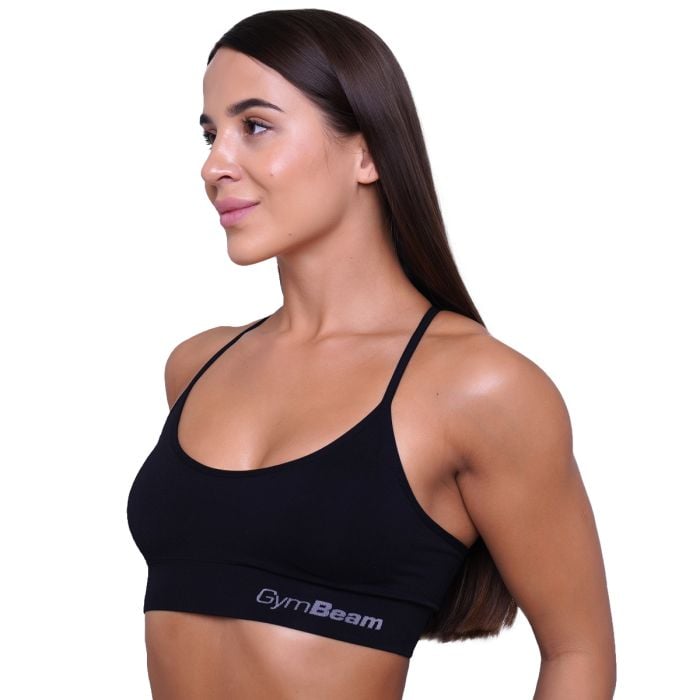Reggiseno Sportivo String Black - GymBeam S