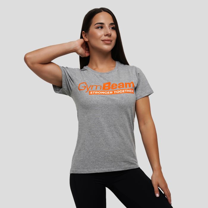 T-Shirt da Donna Stronger Together Grey - GymBeam L