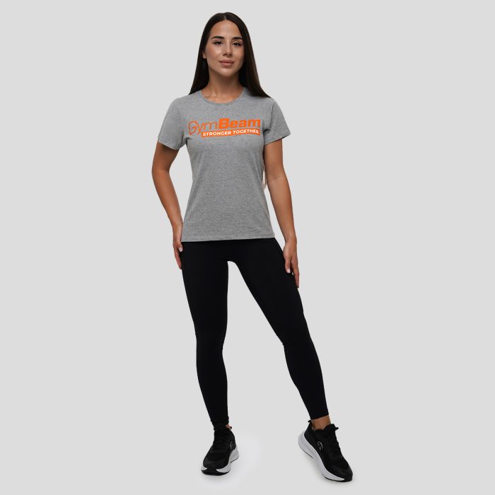 T-Shirt da Donna Stronger Together Grey - GymBeam L