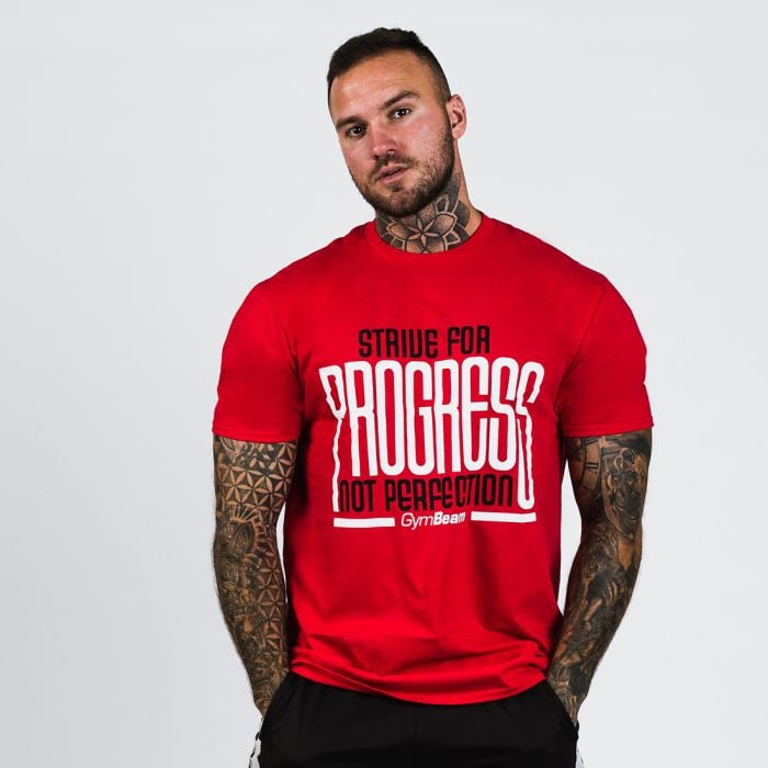 Men's T-shirt Progress Red - GymBeam