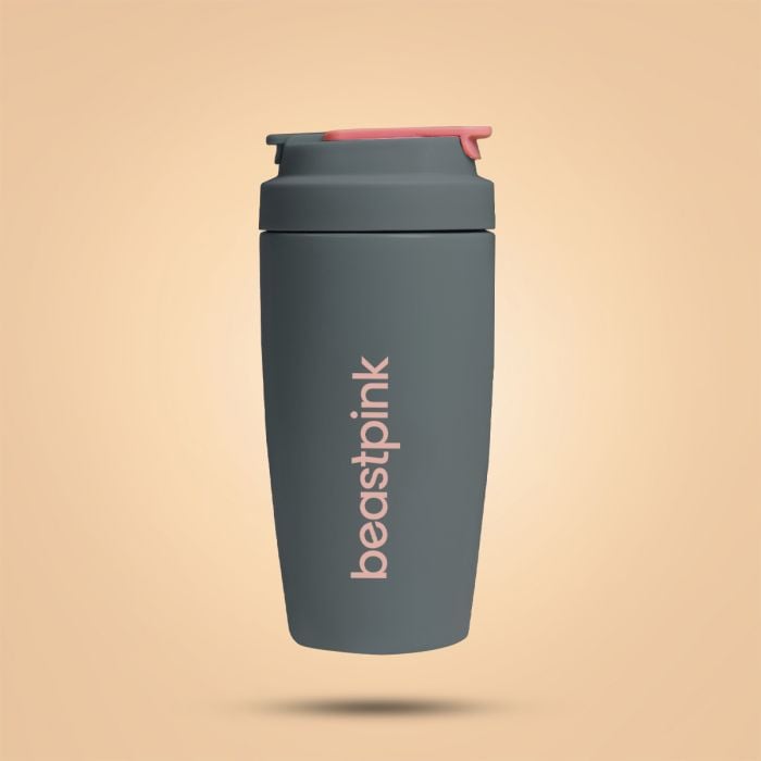 Bicchiere Termico con Cannuccia da 500 ml Grey - BeastPink single_variant