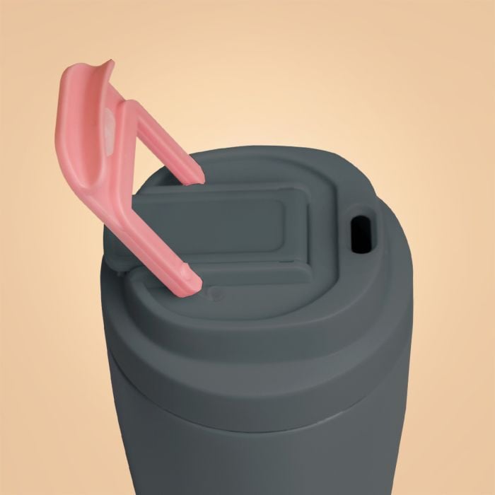 Bicchiere Termico con Cannuccia da 500 ml Grey - BeastPink single_variant