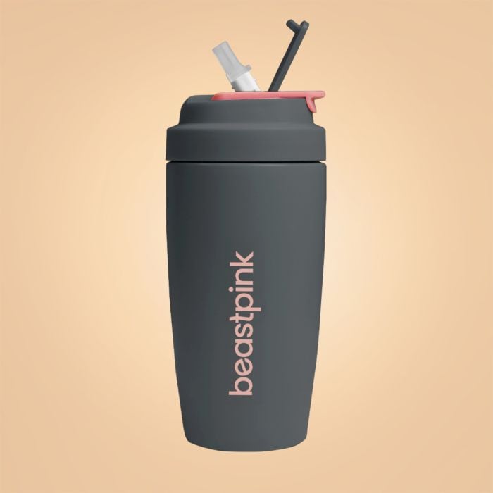 Bicchiere Termico con Cannuccia da 500 ml Grey - BeastPink single_variant
