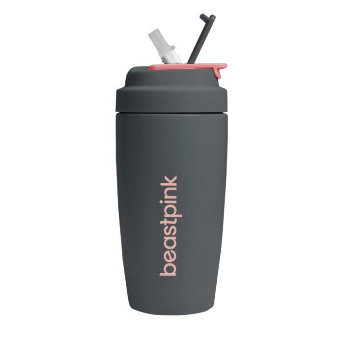 Bicchiere Termico con Cannuccia da 500 ml Grey - BeastPink single_variant
