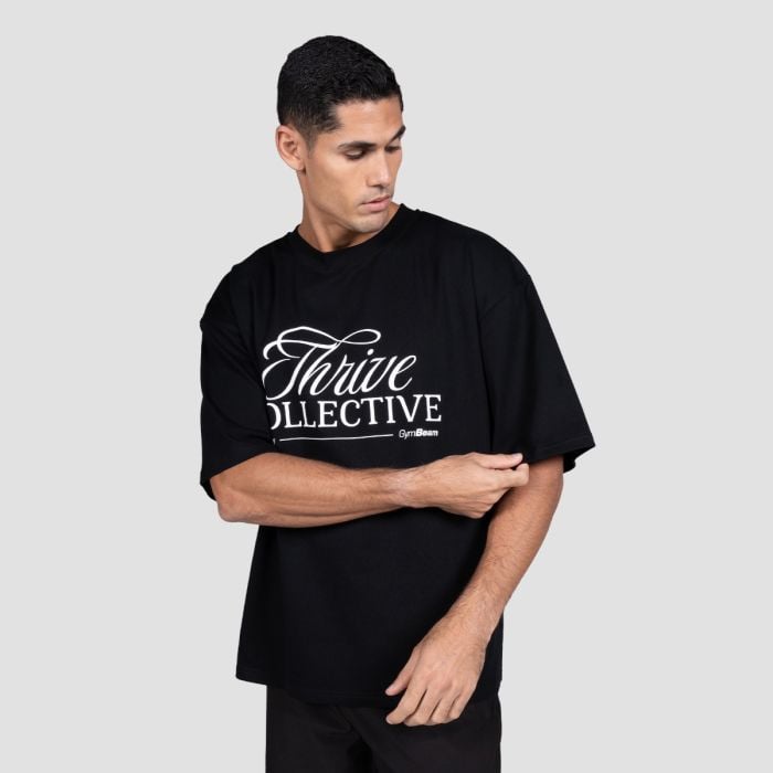 Maglietta Thrive Black - GymBeam XXL