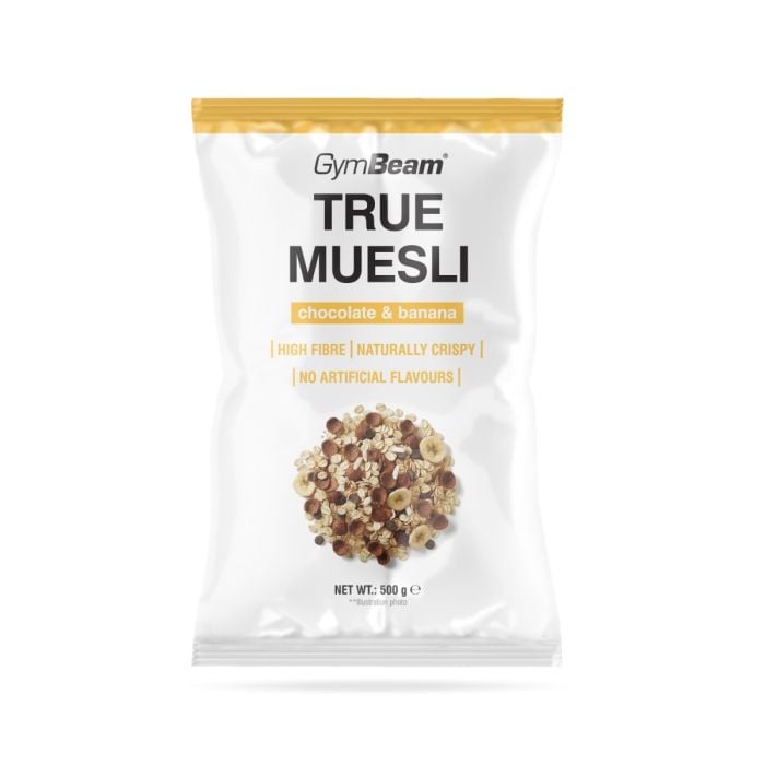 True Muesli - GymBeam 500 g - Cioccolato - Banana