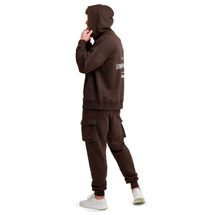 Felpa con Cappuccio Unstoppable Brown - GymBeam XXL
