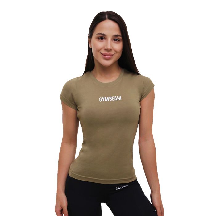 T-Shirt FIT da Donna Olive - GymBeam XL