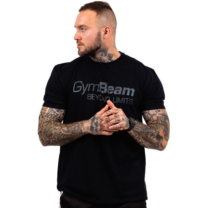T-Shirt da Uomo Beyond Limits Black - GymBeam L