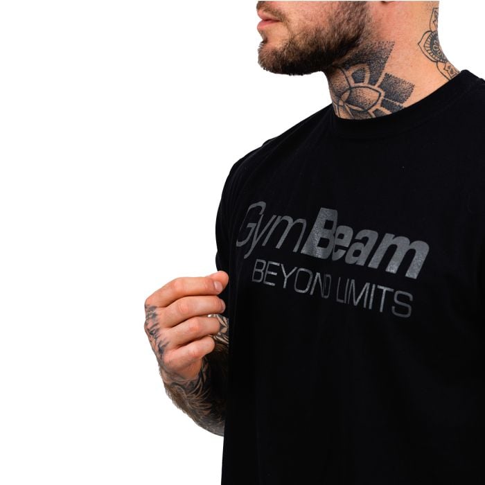 T-Shirt da Uomo Beyond Limits Black - GymBeam L