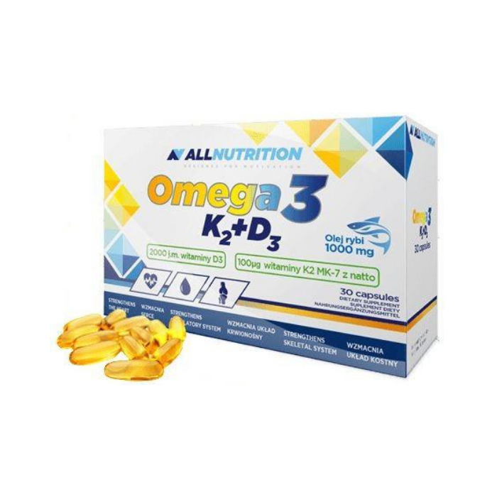 Vitamin Omega 3 K2 + D3 30 caps - All Nutrition