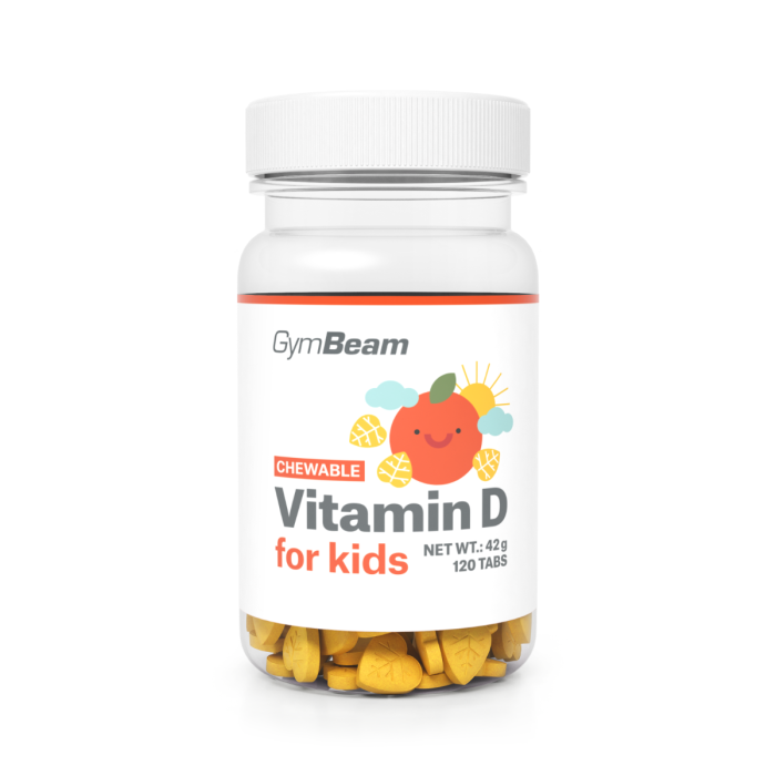 Vitamina D3 Masticabile per Bambini 400 IU - GymBeam 120 cpr - Arancia