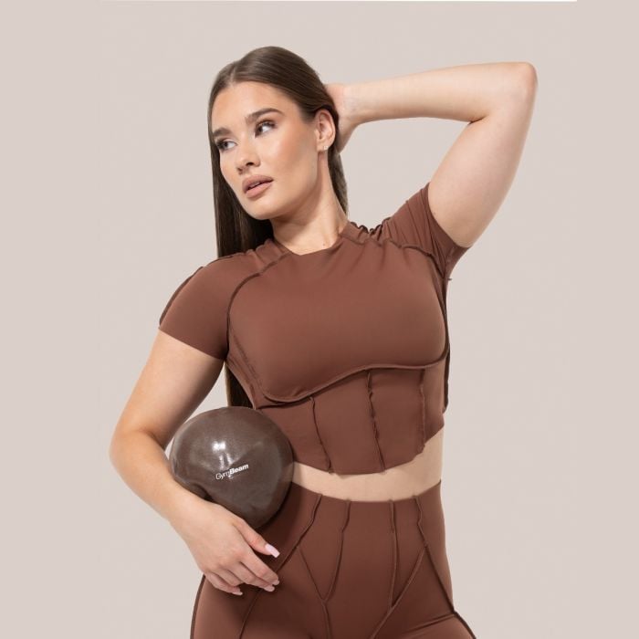 Crop Top Cosmo Brown - GymBeam L