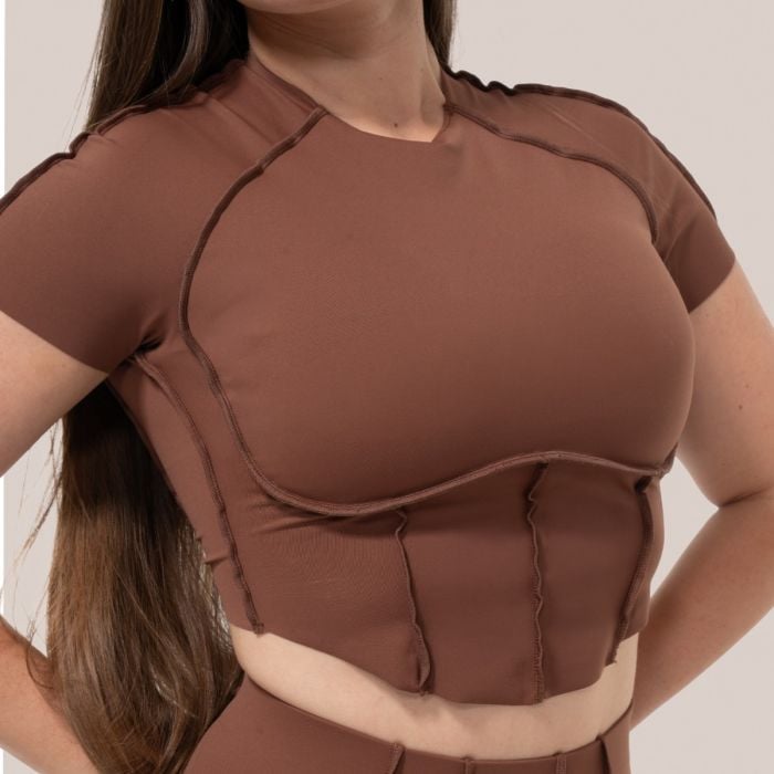 Crop Top Cosmo Brown - GymBeam L