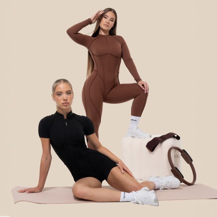Tuta Intera Lunga Cosmo Brown- GymBeam L