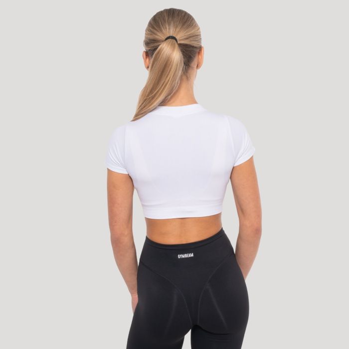 Crop Top da Donna Flow White - GymBeam M