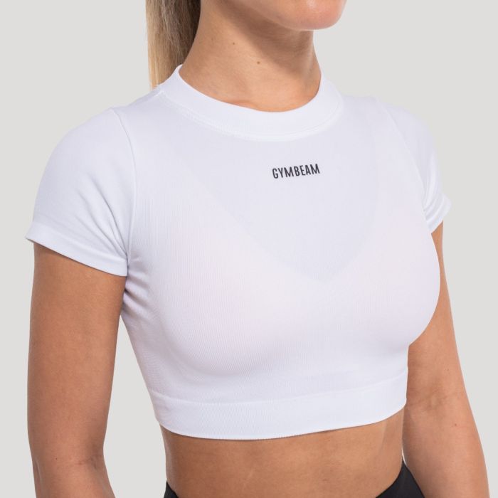 Crop Top da Donna Flow White - GymBeam M