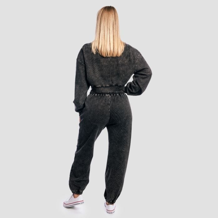 Joggers da Donna Aura Washed Black - GymBeam M