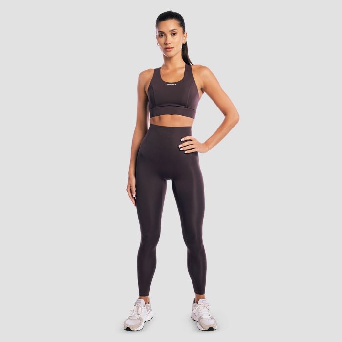 Leggings da Donna Aura Tee Brown - GymBeam L