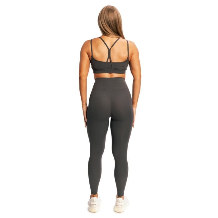 Women‘s BEAT Leggings Charcoal - GymBeam XXL