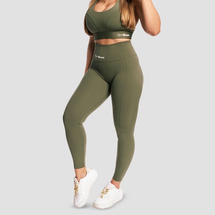 Leggings da Donna Combat Olive Grey - GymBeam L