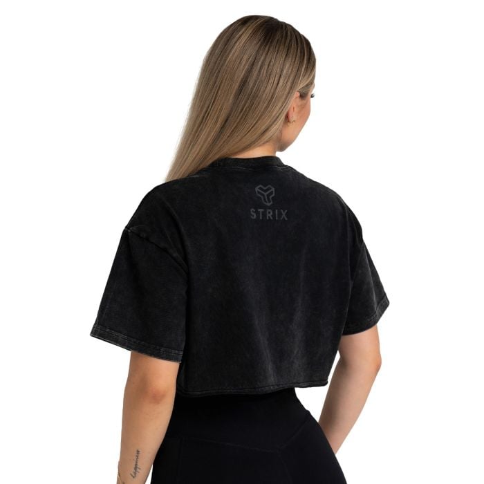 Crop Top Slavato da Donna Black - STRIX L