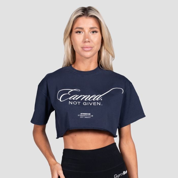 Crop Top Earned Midnight - GymBeam L