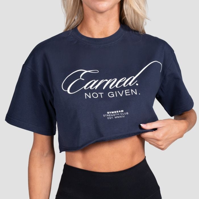Crop Top Earned Midnight - GymBeam L