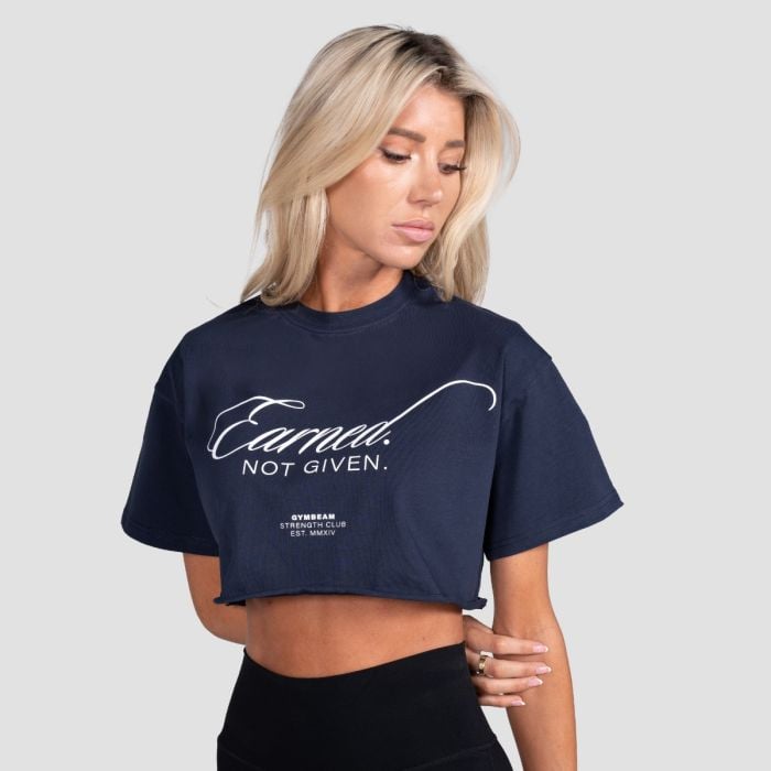 Crop Top Earned Midnight - GymBeam L
