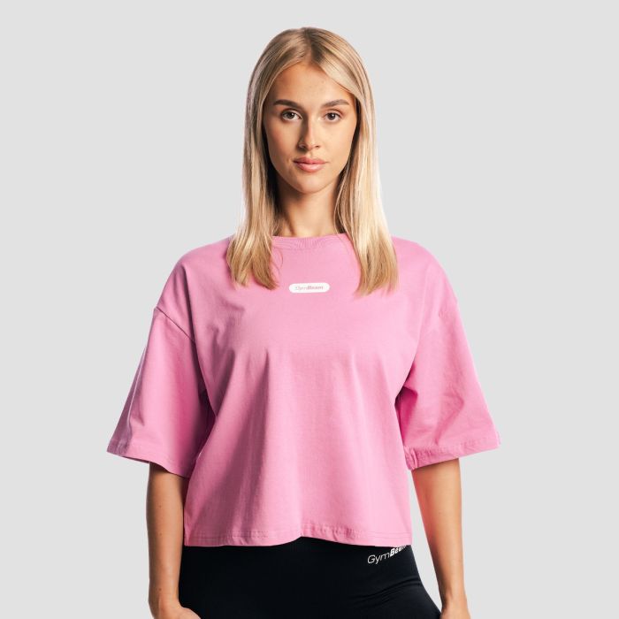 T-Shirt Boxy Girls Club Pink - GymBeam S