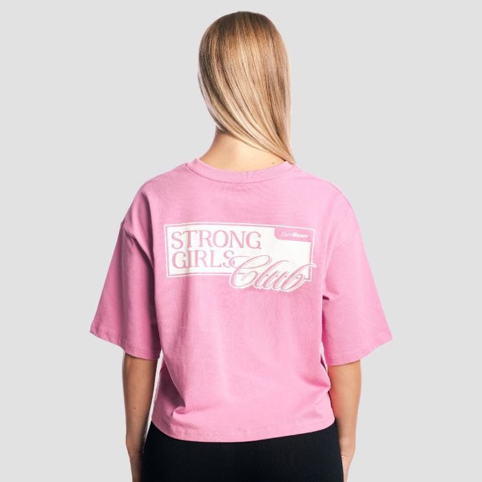 T-Shirt Boxy Girls Club Pink - GymBeam S