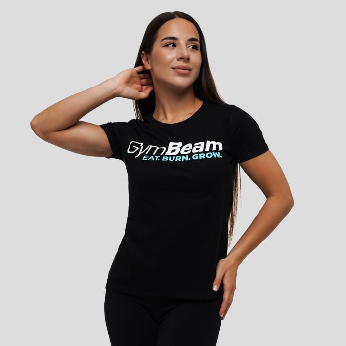 T-Shirt da Donna Grow Black - GymBeam XXL
