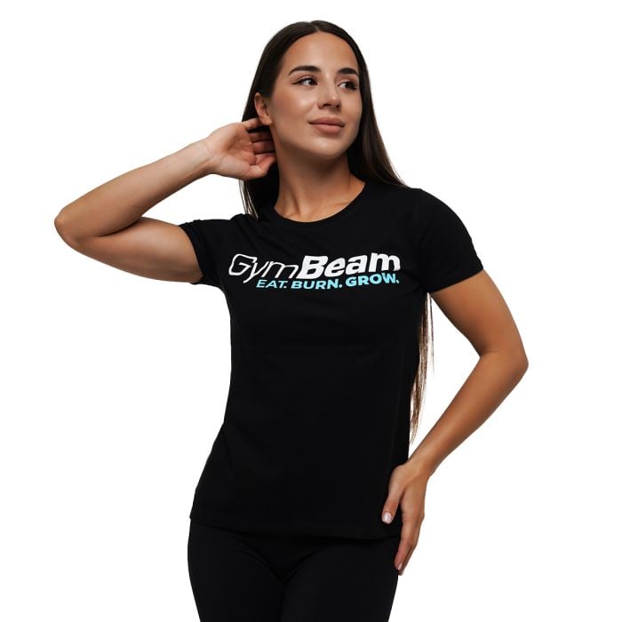 T-Shirt da Donna Grow Black - GymBeam XXL
