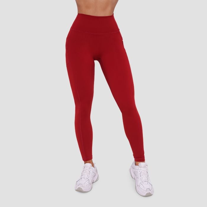 Leggings Ignite da Donna Dark Red - GymBeam M