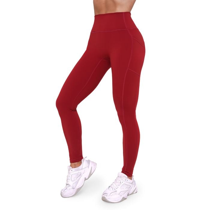 Leggings Ignite da Donna Dark Red - GymBeam M