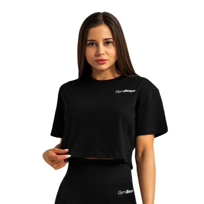 Crop Top da Donna Limitless Black - GymBeam M
