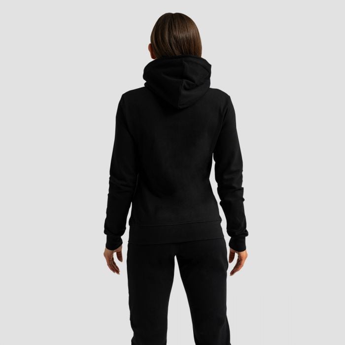 Felpa con Cappuccio e Zip da Donna Limitless Black - GymBeam XS