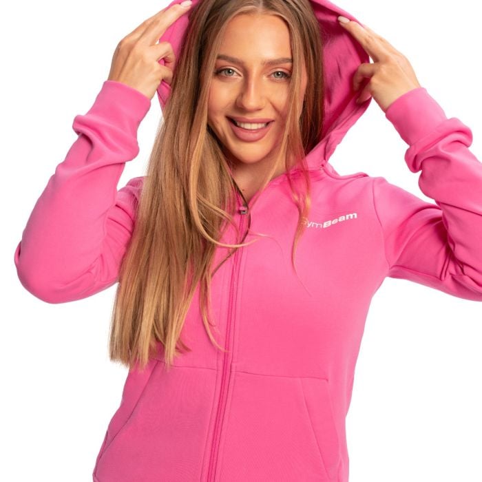 Felpa con Cappuccio e Zip da Donna Limitless Dragonfruit - GymBeam XS