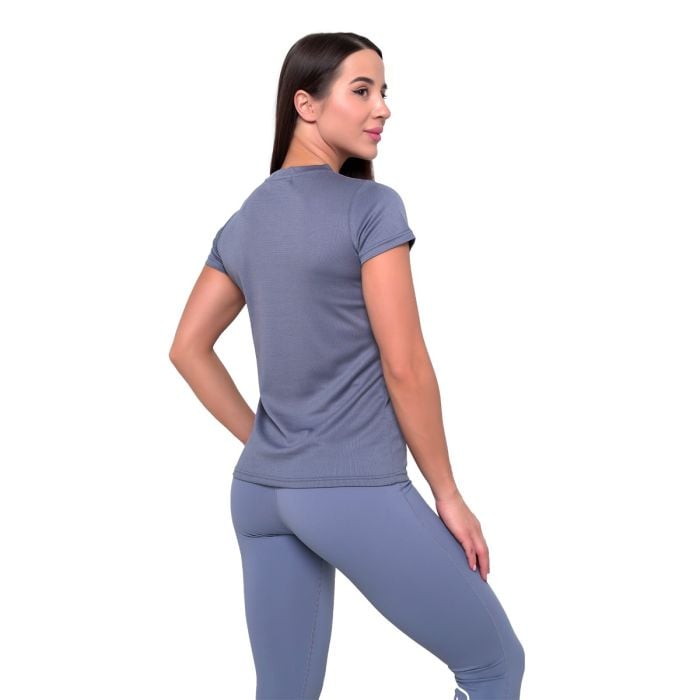 T-Shirt da Donna Mesh Essence Denim Blue - GymBeam XS