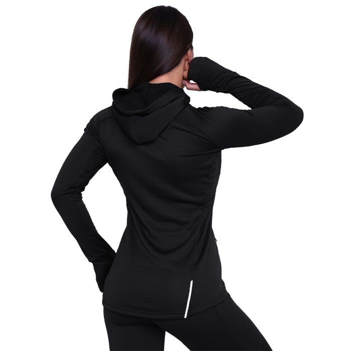 Felpa 1/2 Zip Pulse Running da Donna Black - GymBeam XS