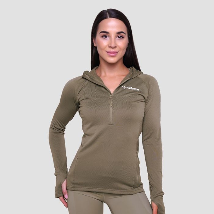 Felpa 1/2 Zip Pulse Running da Donna Vetiver - GymBeam M