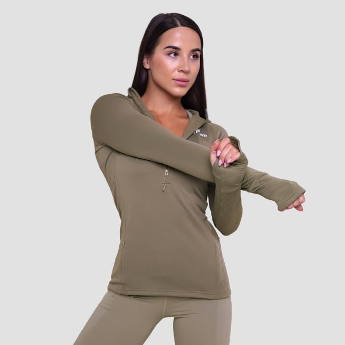 Felpa 1/2 Zip Pulse Running da Donna Vetiver - GymBeam M