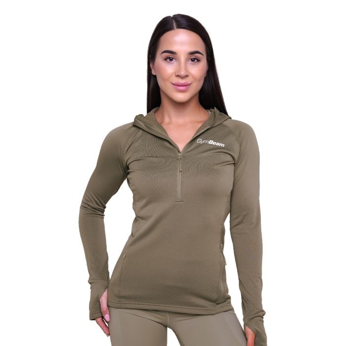 Felpa 1/2 Zip Pulse Running da Donna Vetiver - GymBeam M