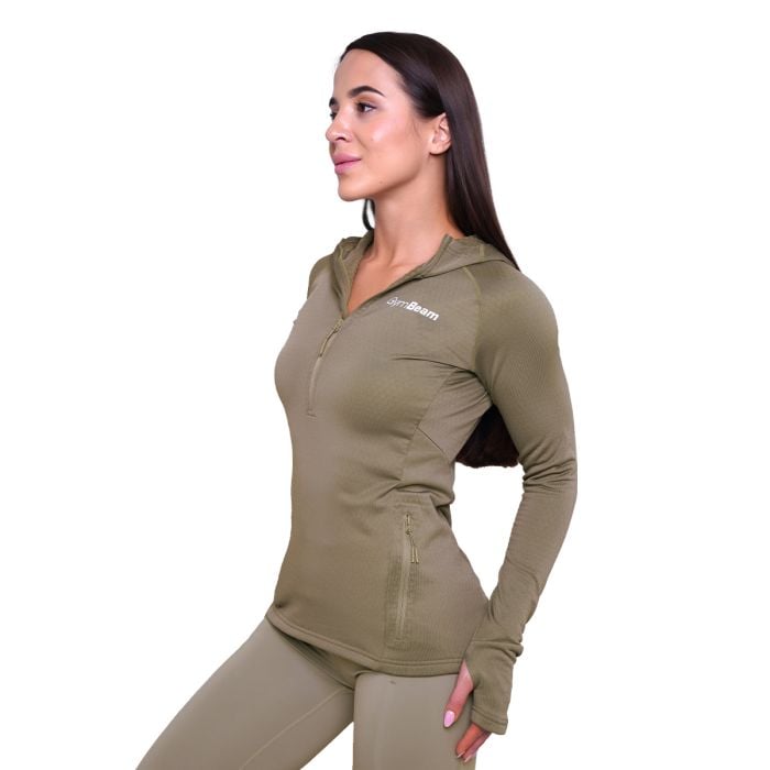 Felpa 1/2 Zip Pulse Running da Donna Vetiver - GymBeam M