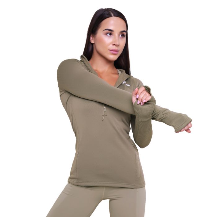 Felpa 1/2 Zip Pulse Running da Donna Vetiver - GymBeam M