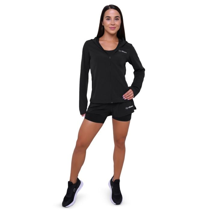 Pantaloncini 2in1 Pulse Running da Donna Black - GymBeam XL