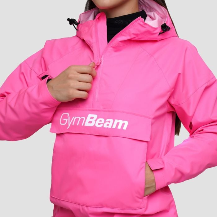 Giacca Impermeabile Smock da Donna Fuchsia - GymBeam S