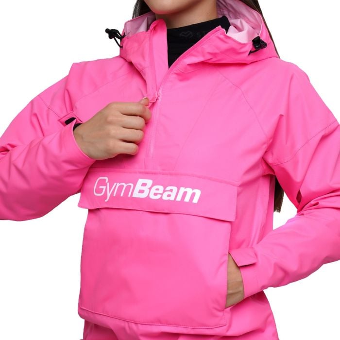 Giacca Impermeabile Smock da Donna Fuchsia - GymBeam S