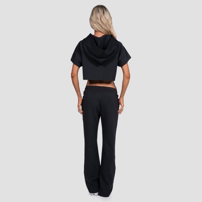 Felpa Cropped da Donna Relay Black - GymBeam S